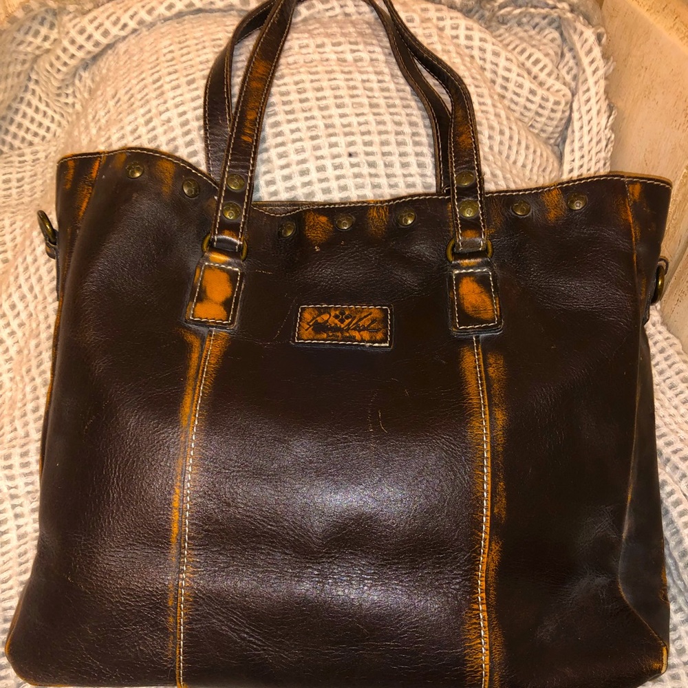 Patricia Nash Brown Leather Shoulder Bag